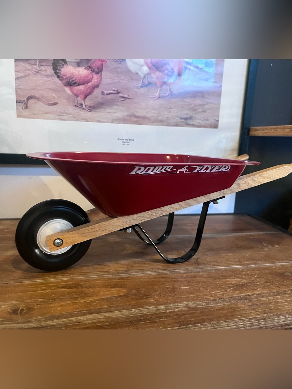 Red Decorative Wheelbarrow Planter